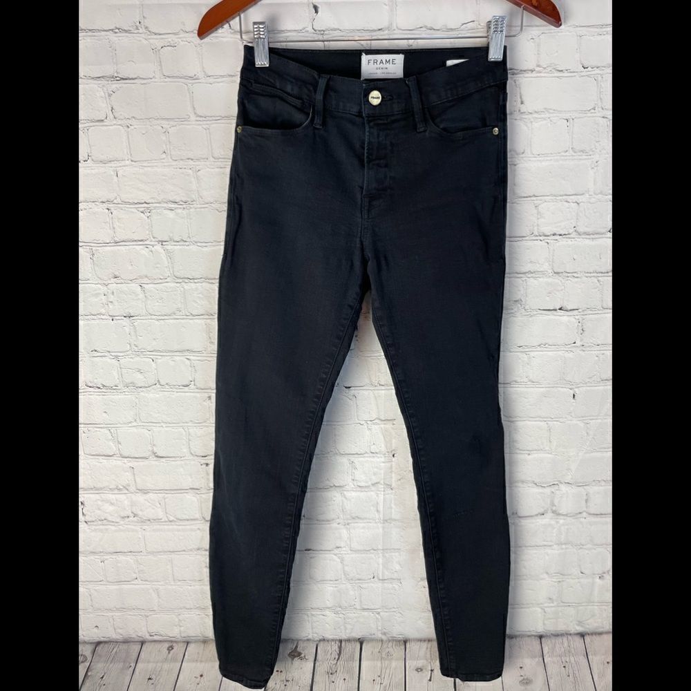 FRAME DENIM Le High Skinny Size 25 Black